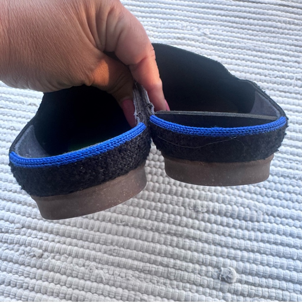 Rothy’s Black Loafer Mule Slip On Horsebit Flat Sz 6.5 Missing Insole - Picture 4 of 7